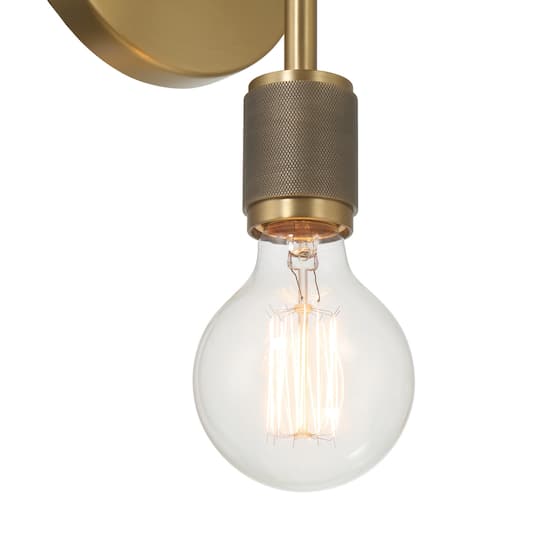 Hello Honey® Maxim 19" Gold Modern Minimalist Metal Exposed 2-Bulb Wall Sconce